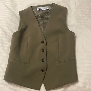 Zara buttoned cropped vest